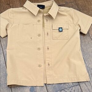 Athletic Works Kids Button Down Shirt-Tan, cute shirt, look like the UPS driver